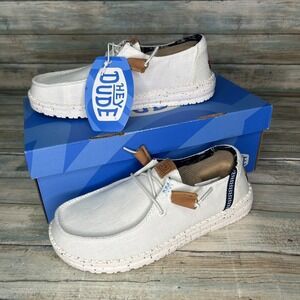 Hey Dude Wendy Washed White Womens Size 5 Slip On Boho